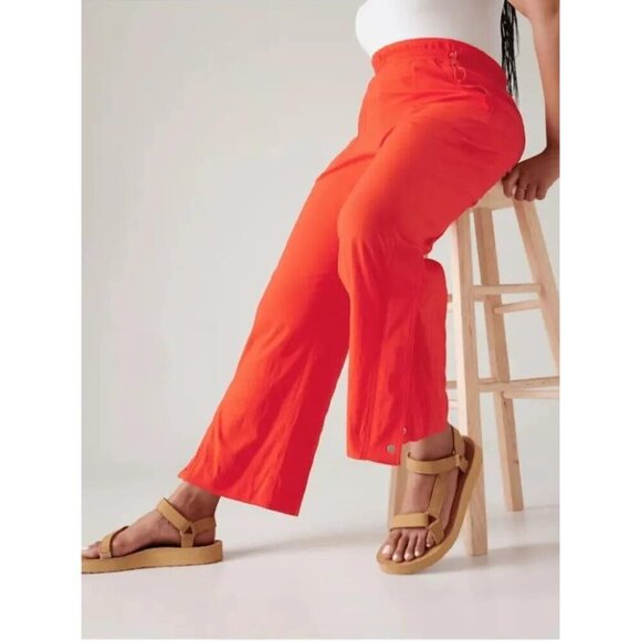 Athleta Trekkie Parachute Pants Size 16 Vermilion Orange #533487 $129 NWT - Picture 4 of 5